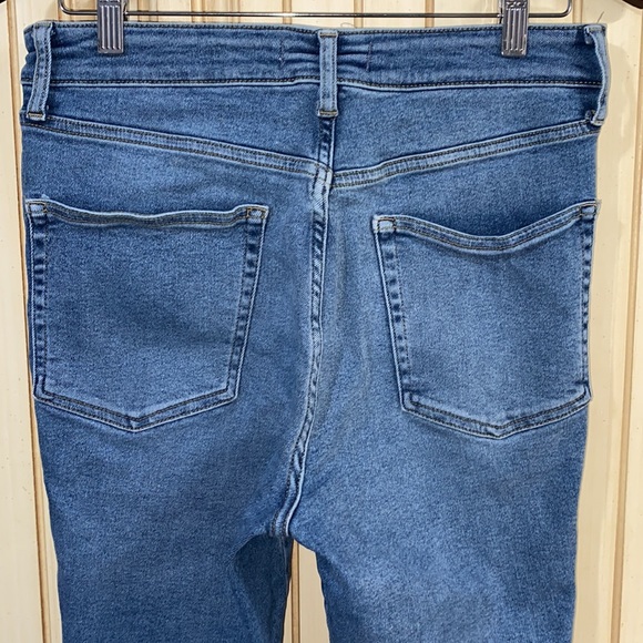 We the Free High Rise Raw Hem Skinny Blue Jeans 31 - Picture 5 of 11